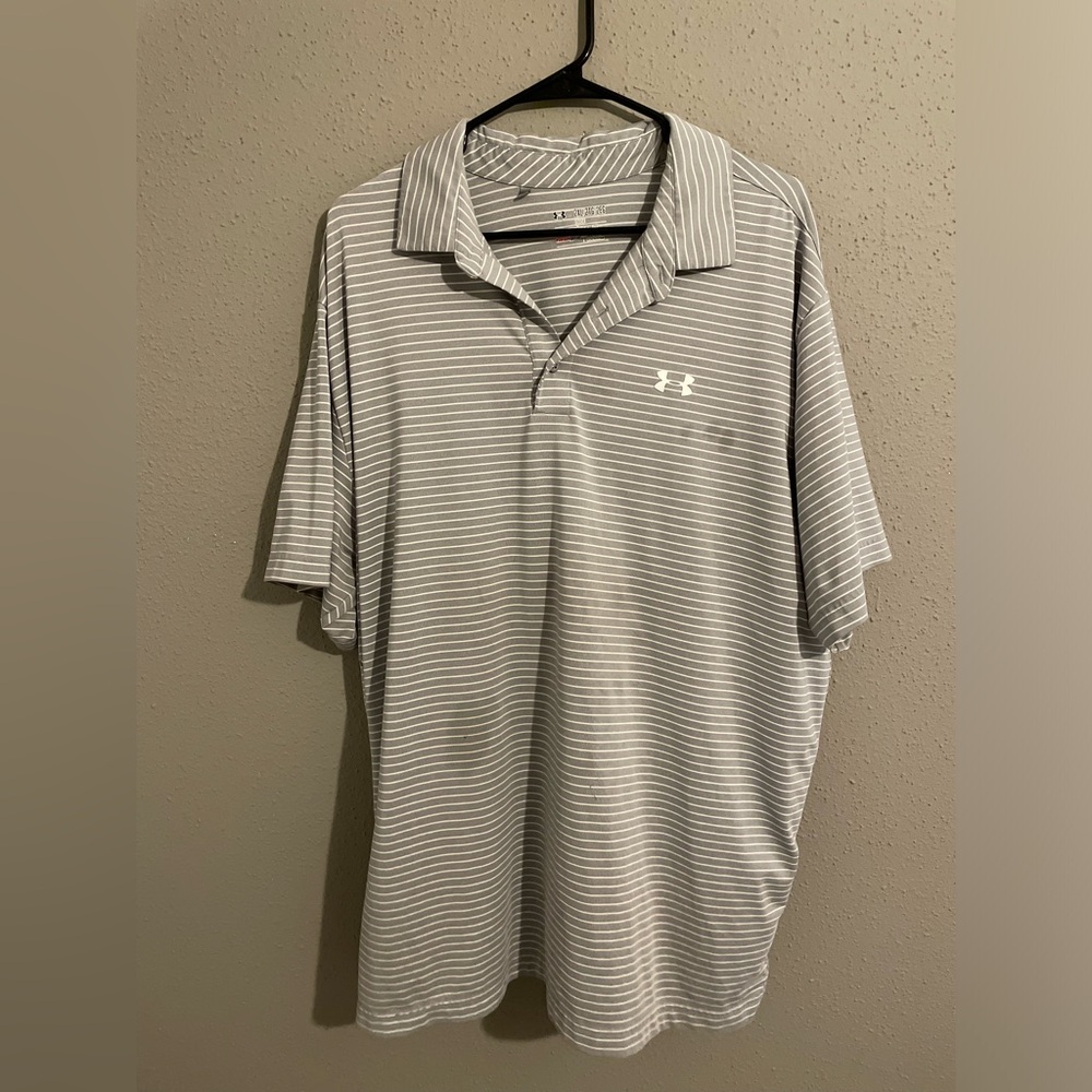 Grey Under Armour Polo Shirt. Men’s size XXL (Read description)